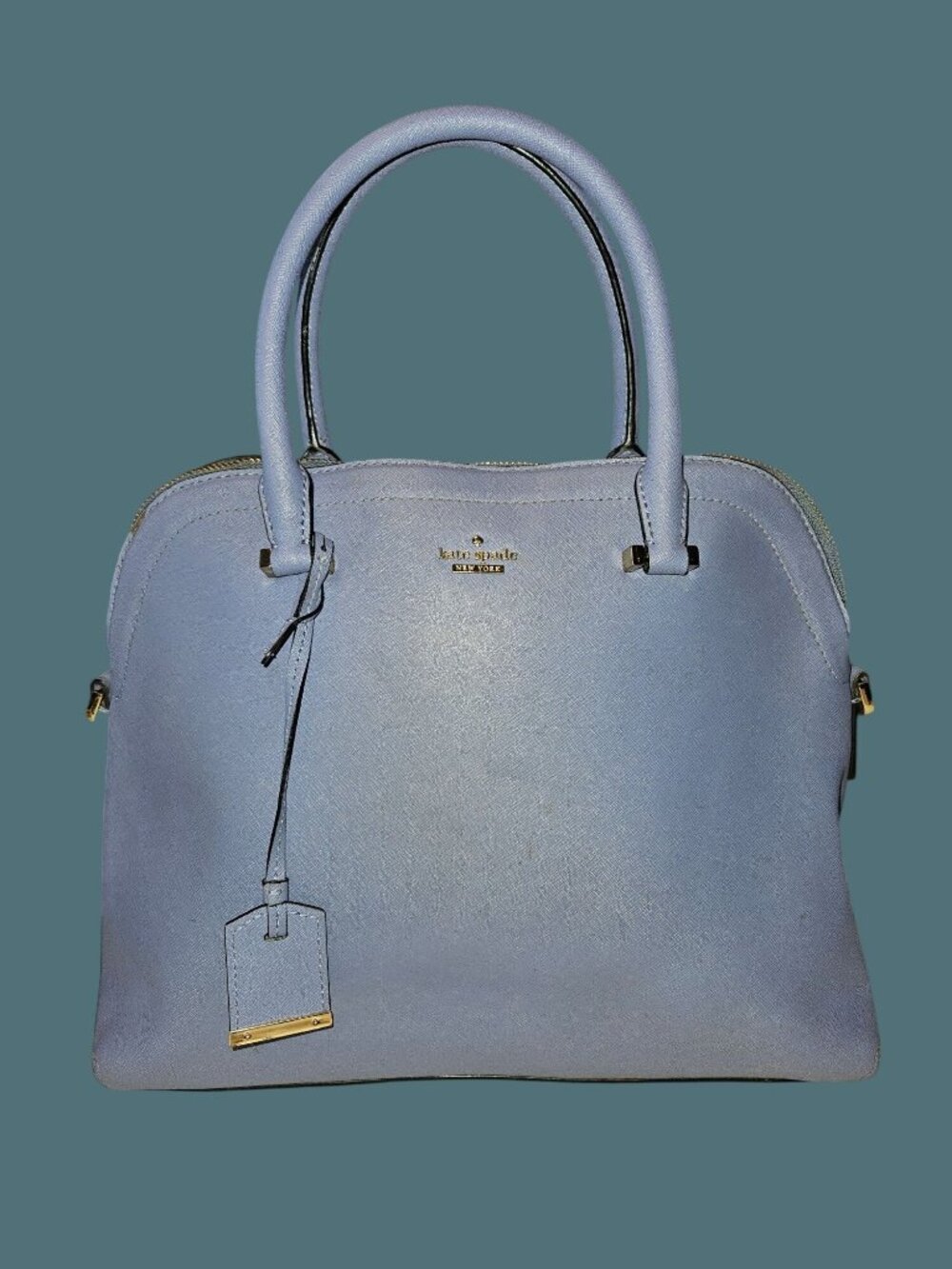 Kate Spade Blue Cameron Street Satchel Crossbody Saffriano Leather Bag